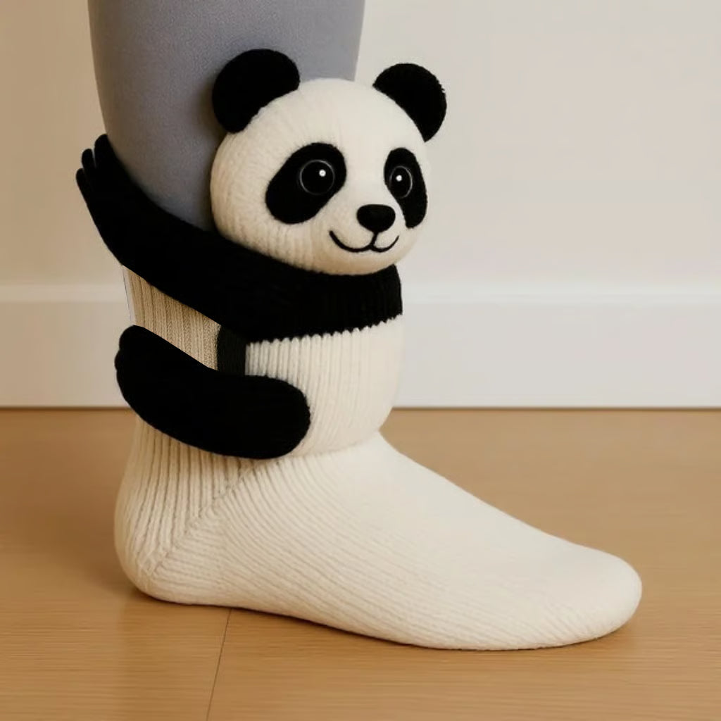 Handstickande Animal Socks